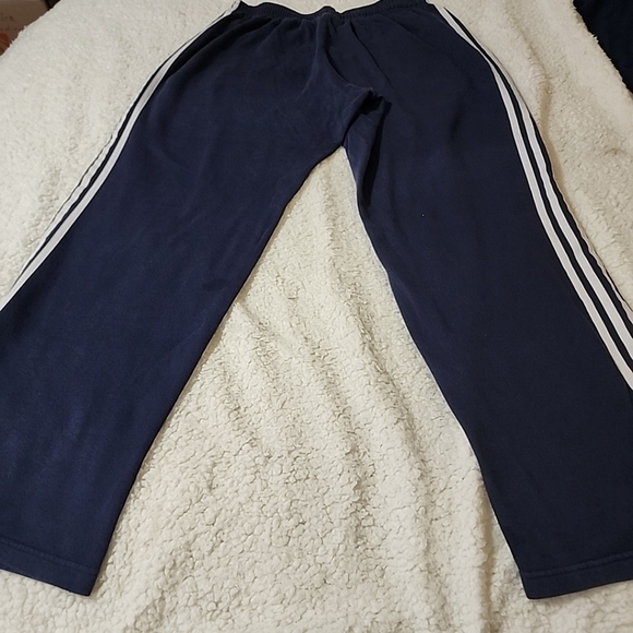 Adidas Sweatpants Mens XL Navy Blue 3 Stripes Lounge Joggers Pockets Fleece. - Picture 6 of 8